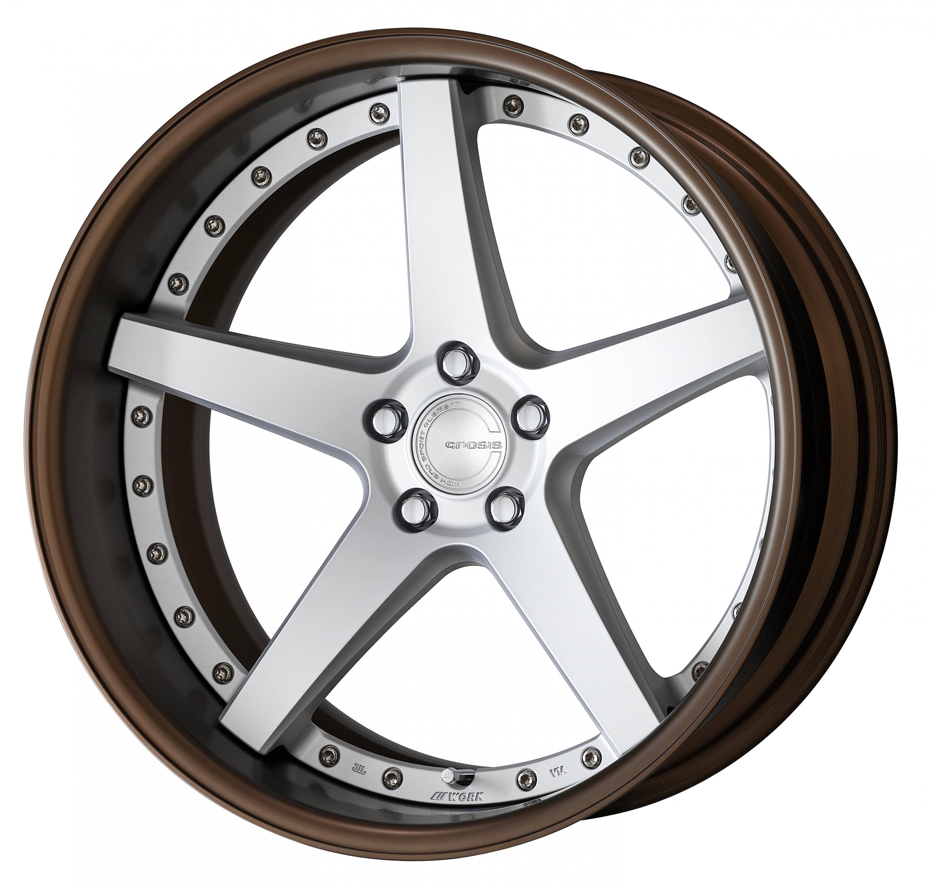 ■Size: 20inch<br />
■Disc: Deep concave (shape)/matte silver (standard)<br />
■Rim: FULL REVERSE (shape)/matte bronze alumite (custom)<br />
■Center cap: standard