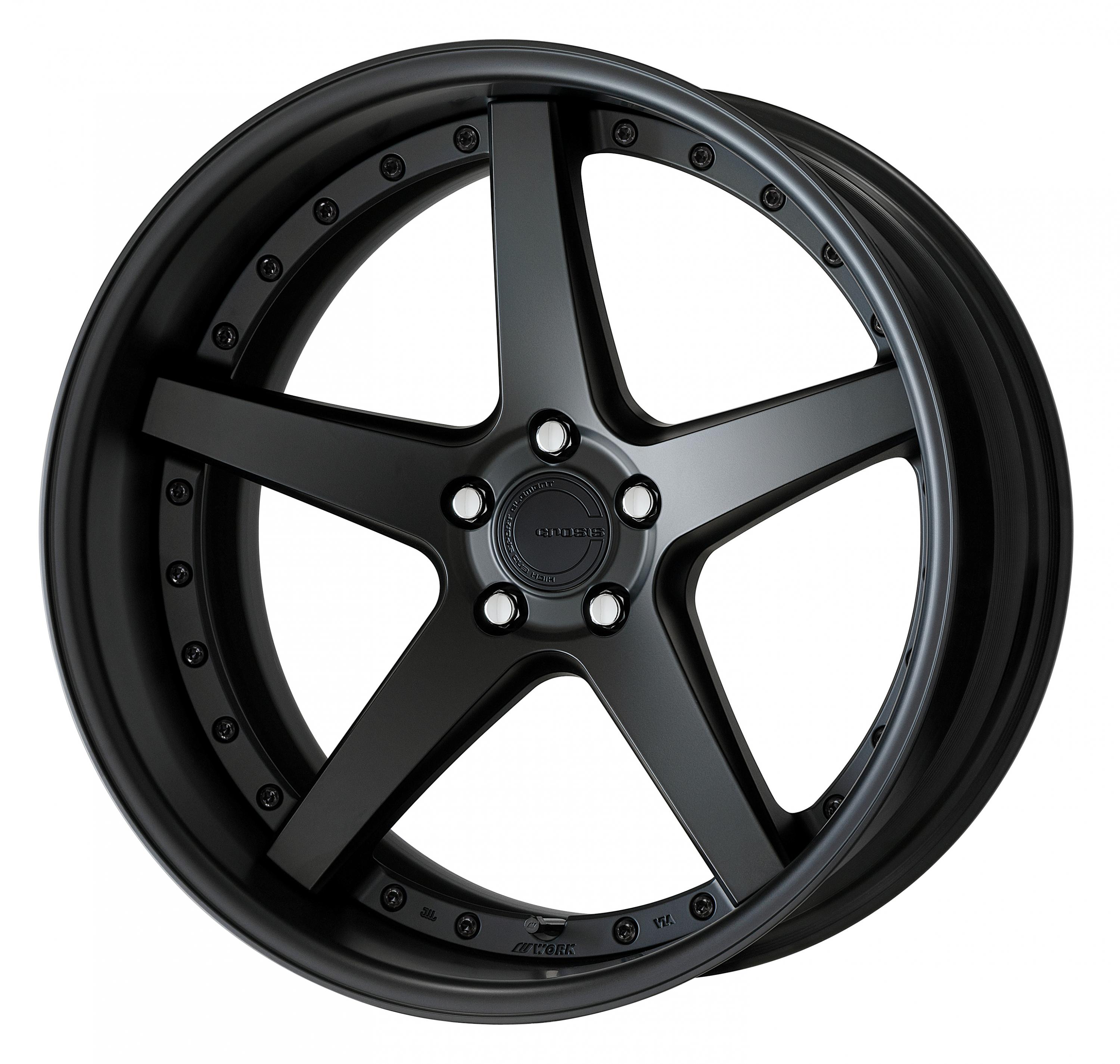 ■Size: 20 inches<br />
■Disc: Deep concave (shape)/matte black (standard)<br />
■Rim: FULL REVERSE (shape)/matte black anodized (custom)<br />
■Piercing bolt: Black chrome piercing bolt (custom)<br />
■Air valve: Black air valve (custom)<br />
■Center cap: Matte black (select option)