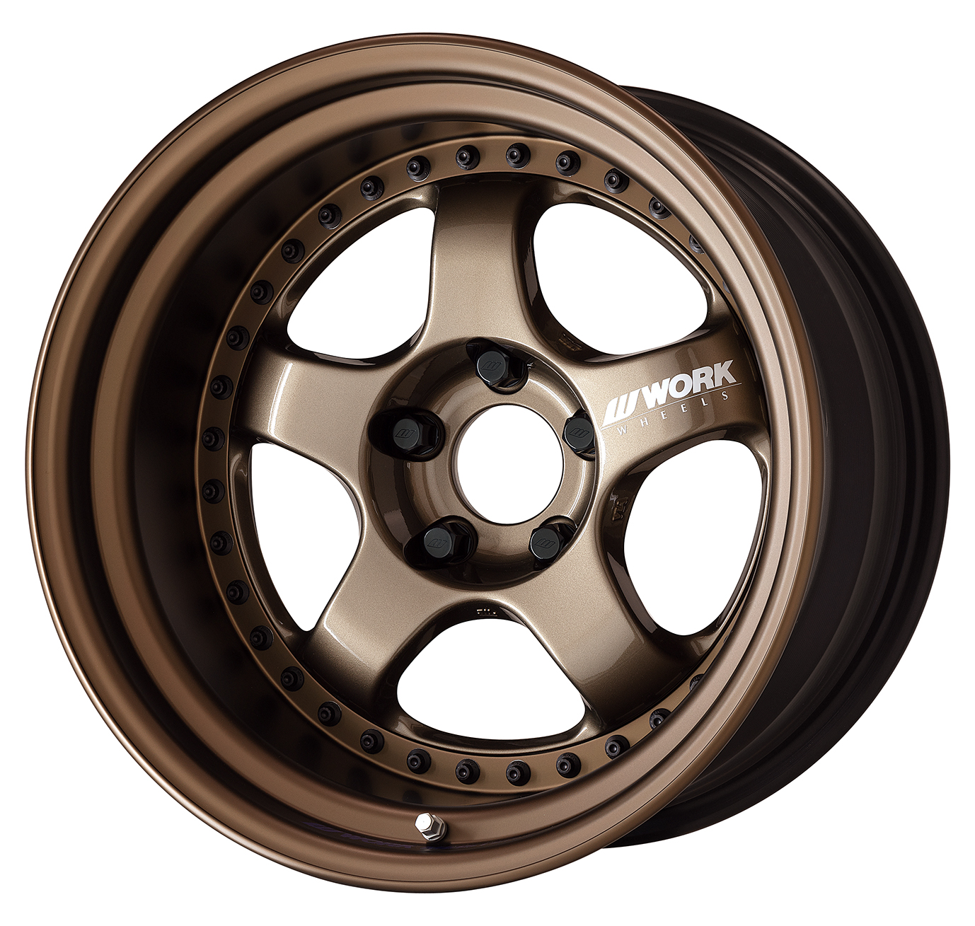 ■Size: 17-inch<br />
■Disc: Titanium Gold (standard)<br />
■Rim: Normal (shape) / Matte Bronze Anodized (custom)<br />
■Piercing Bolt: Black Piercing Bolt (custom)<br />
■Stickers: Included