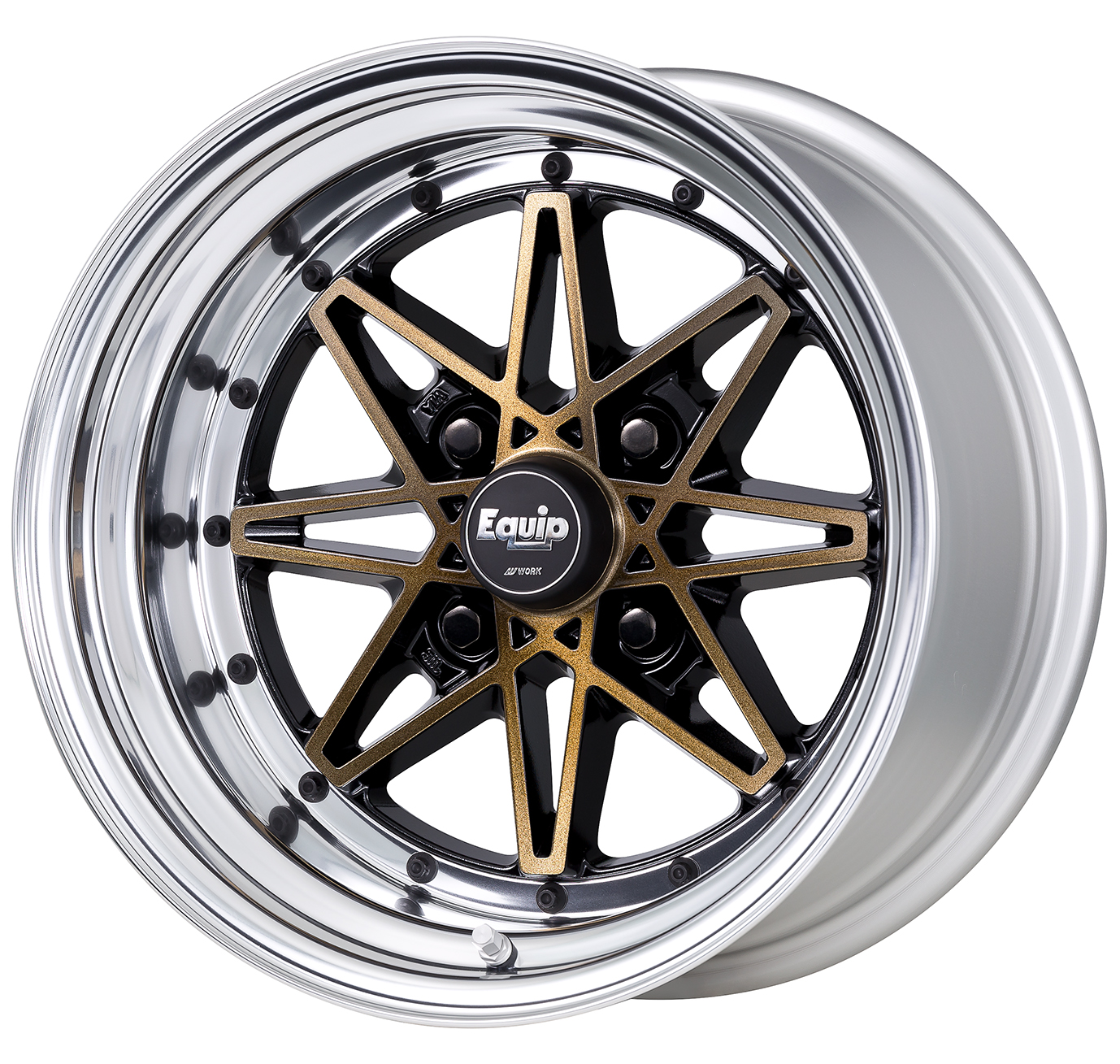 ■Size: 15-inch<br />
■Disc: Black/Clear Bronze (Custom)<br />
■Rim: Normal (Shape)/Buffed Anodized (Standard)<br />
■Center Cap: High Type (Standard)