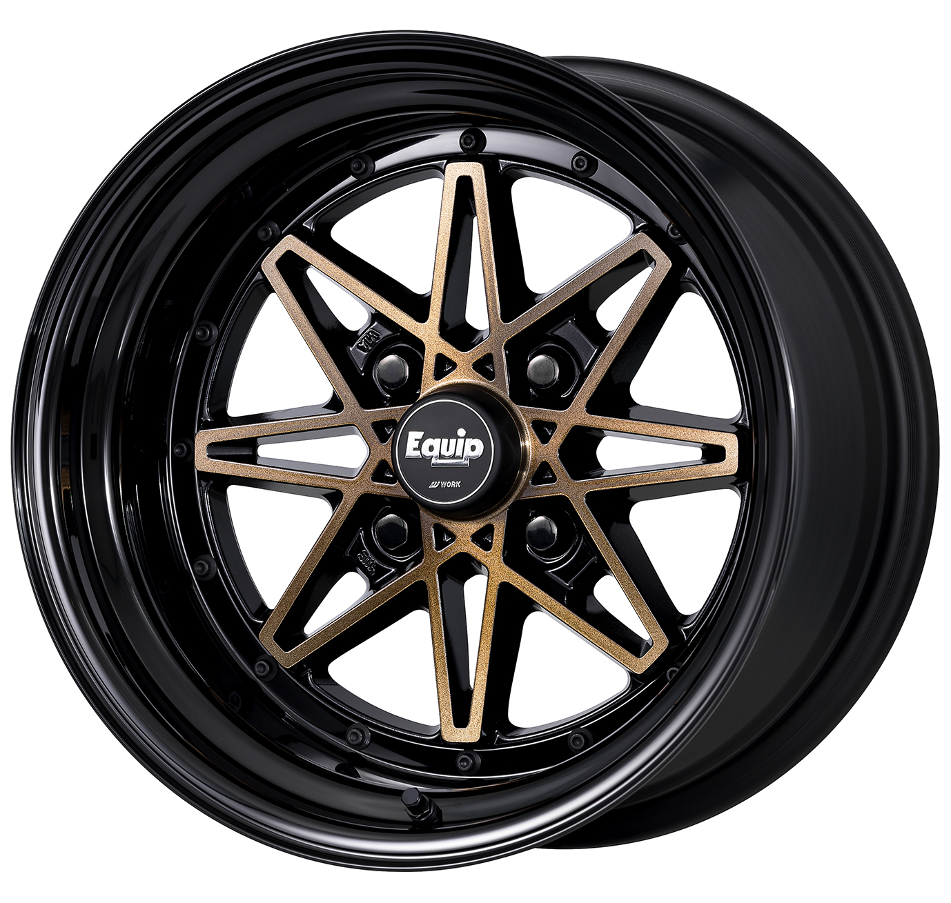■Size: 15-inch<br />
■Disc: Black/Clear Bronze (Custom)<br />
■Rim: Normal (Shape)/Black Anodized (Custom)<br />
■Center Cap: High Type (Standard)<br />
■Air Valve: Black Air Valve (Custom)