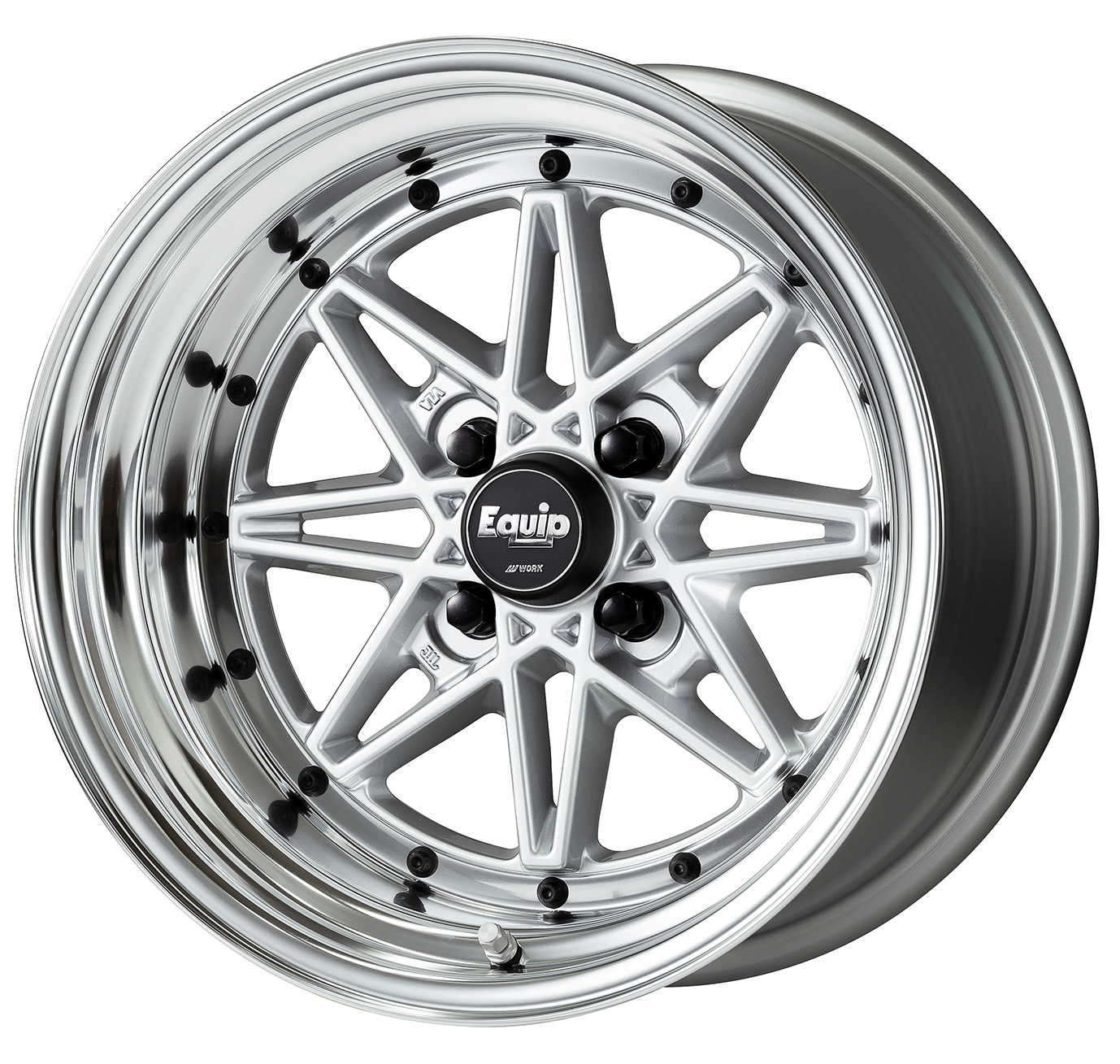 ■Size: 15-inch<br />
■Disc: Silver (Custom)<br />
■Rim: Normal (Shape) / Buffed Anodized (Standard)<br />
■Center Cap: High Type (Standard)