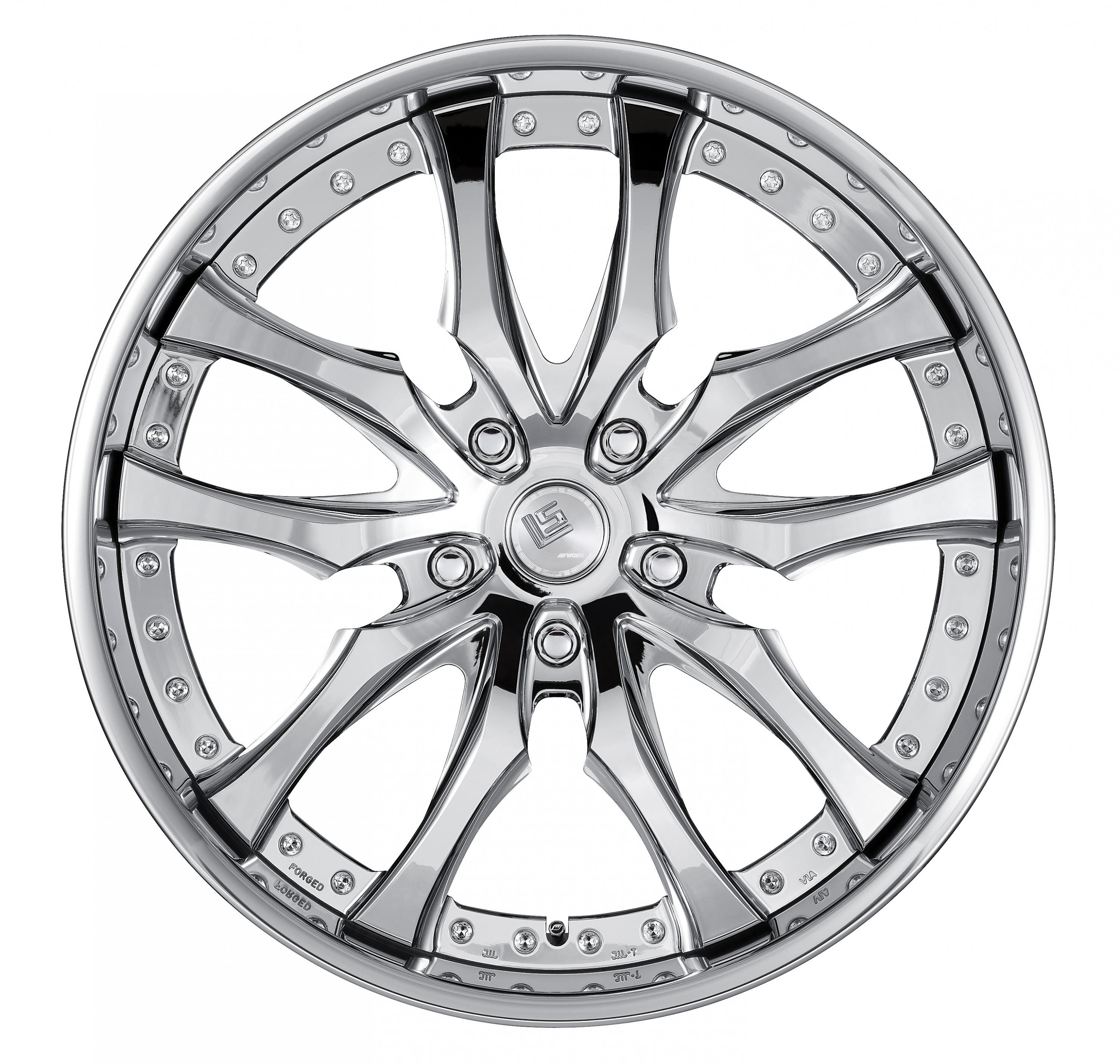 WORK 22インチ 10.5J DEEP RIM Odisk ワーク(WORK) LSパラゴン SUV スーパークロームメッキ (1本)  タイヤ、ホイール