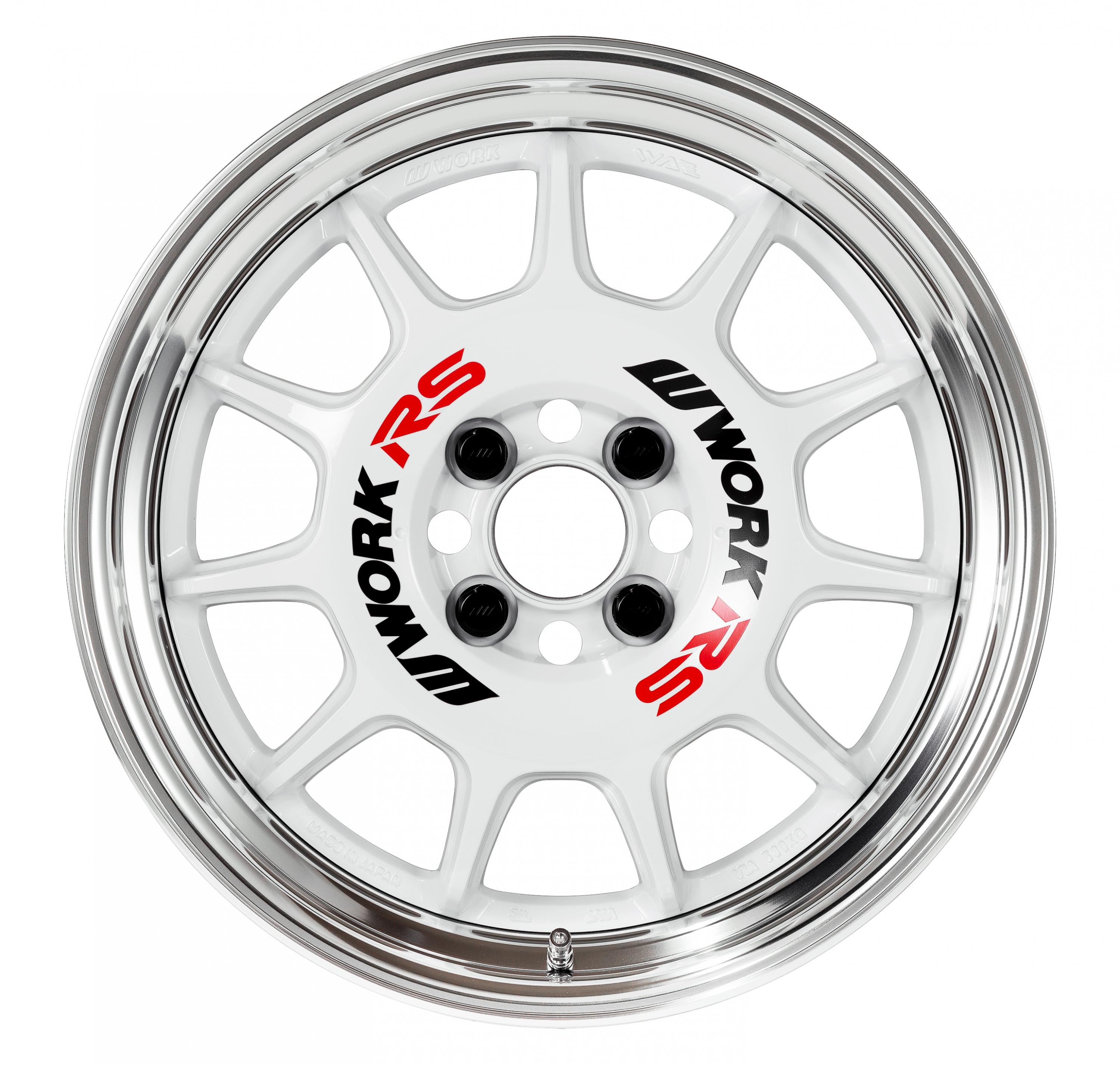 ■16inch ■STEP RIM ■Specifications: White (standard) / Buff alumite rim (standard) ■Black / red sticker (standard included)