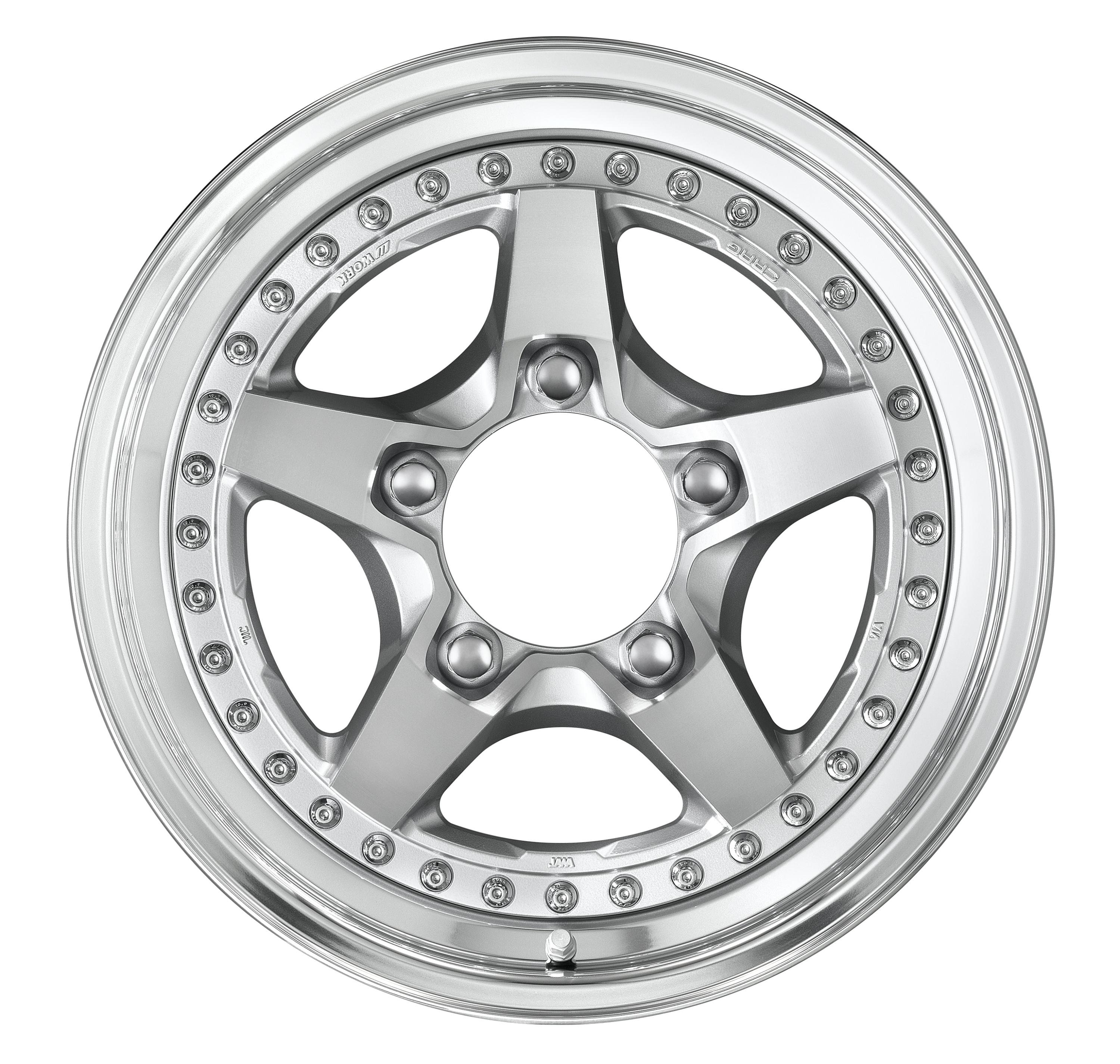 ■Size: 16inch 5.5J +19 5H-139.7
■disk: Cut clear (standard)
■rim: NORMAL (shape) / buff alumite (standard)