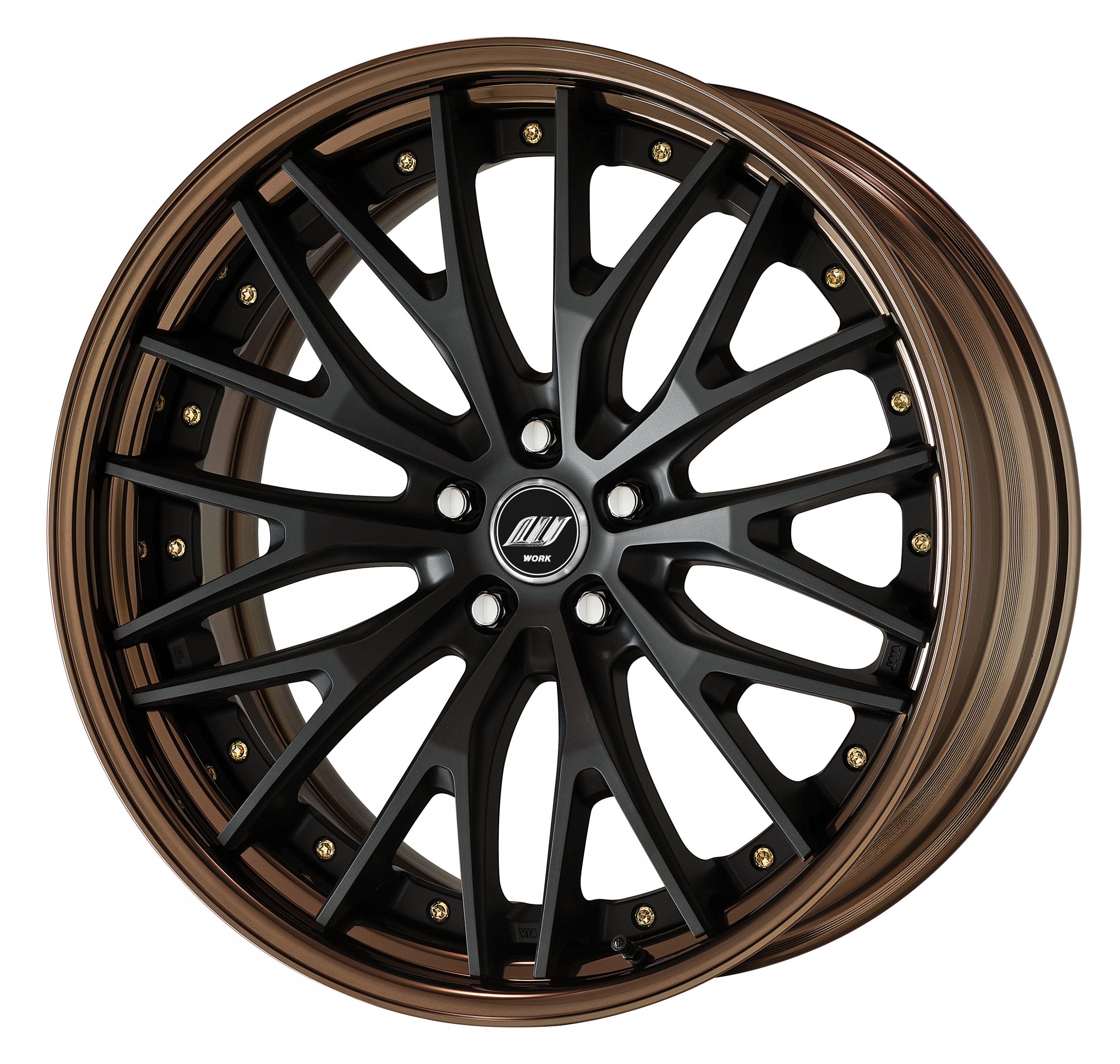 ■サイズ:21inch<br />
■ディスク:ディープコンケイブ(形状)/マットブラック(標準)<br />
■リム:STEP RIM(形状)/ブロンズアルマイト(カスタム)<br />
■センターキャップ:ブラック(標準)<br />
■ピアスボルト:ゴールドピアスボルト(カスタム)
