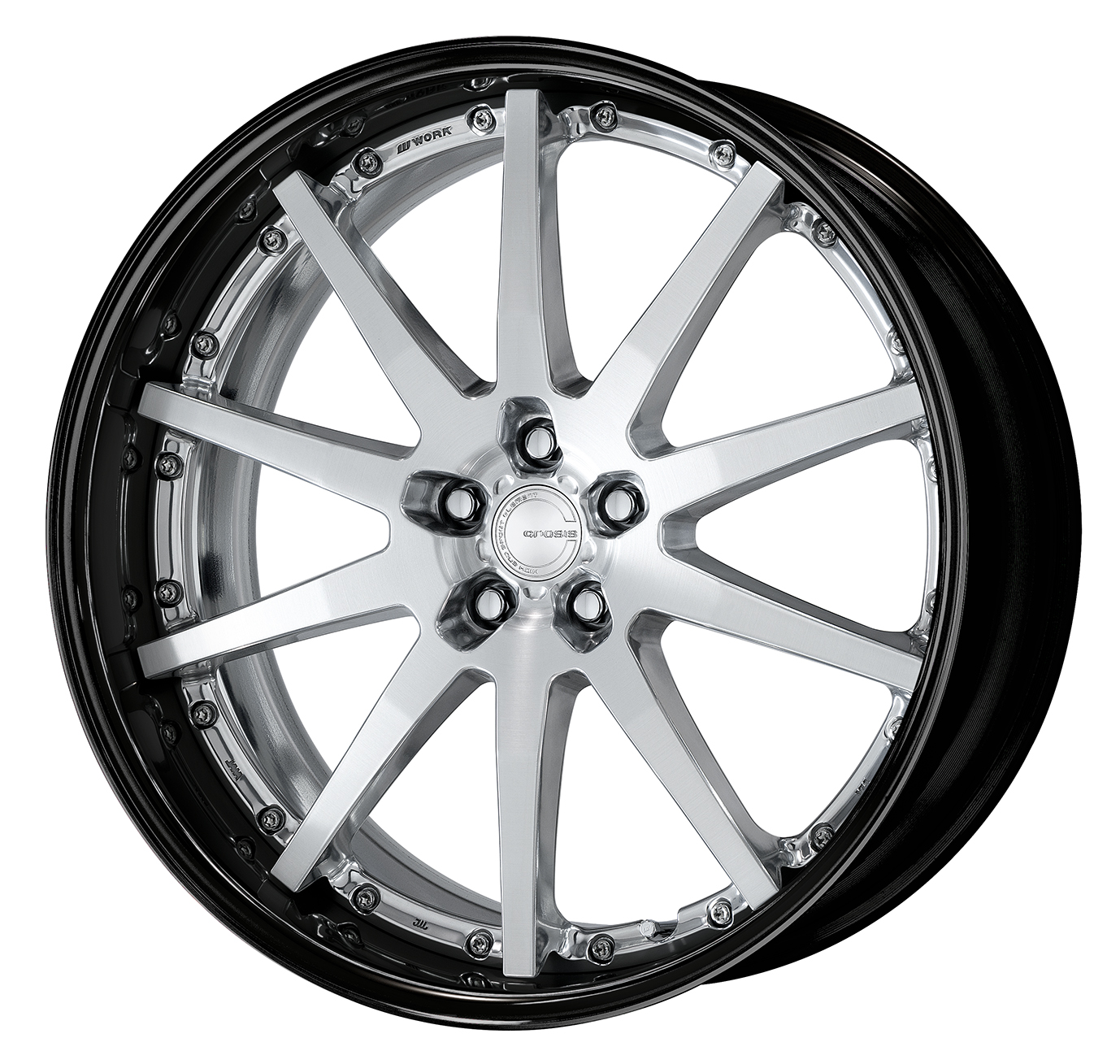 ■Size: 22-inch<br />
■Disc: Composite Buff Brushed (standard)<br />
■Rim: Full Reverse (shape) / Black Anodized (custom)<br />
■Center Cap: Small (standard)