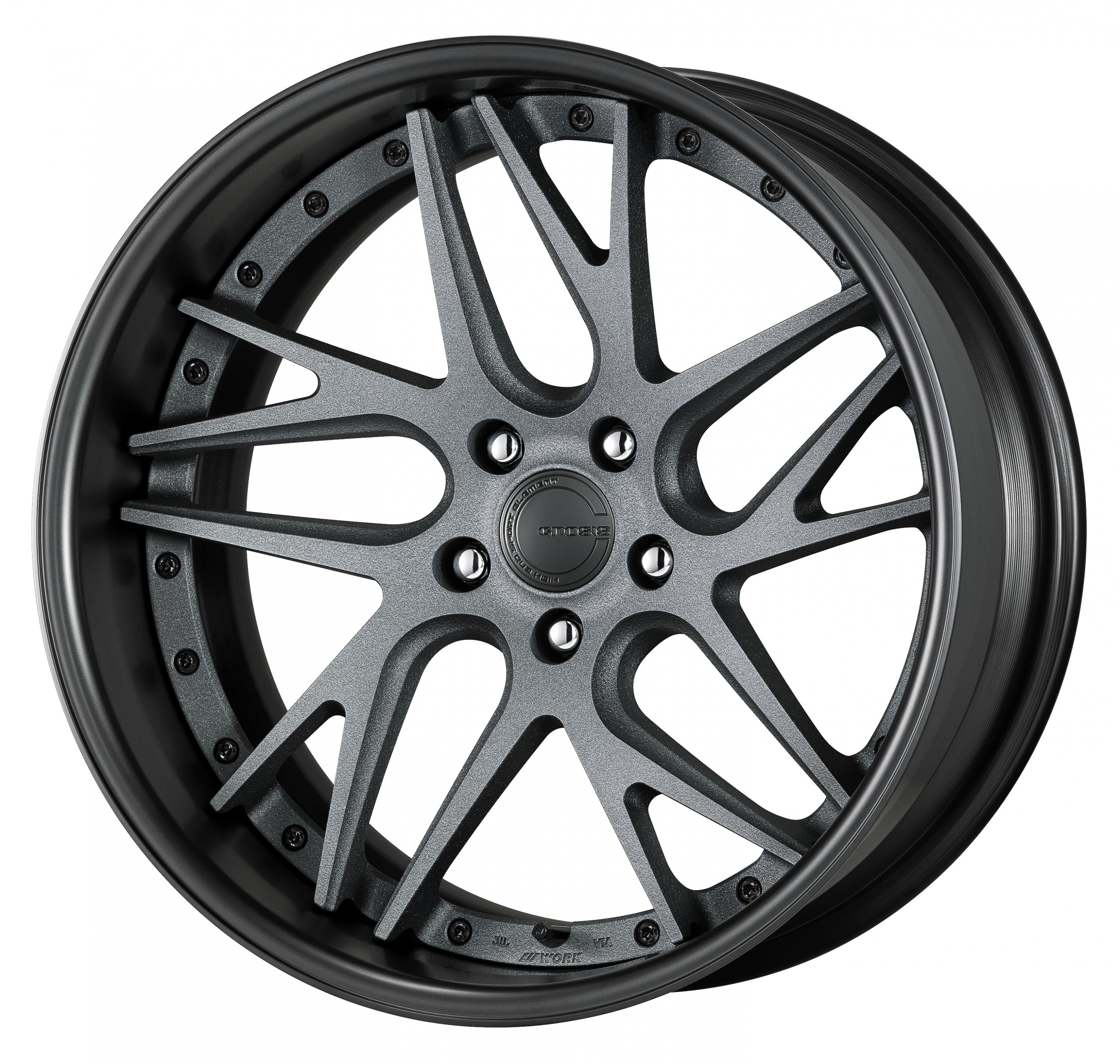 ■サイズ:20inch<br />
■ディスク:ディープコンケイブ(形状)/テクスチャーチャコールグレー(カスタム)<br />
■リム:FULL REVERSE(形状)/マットブラックアルマイト(カスタム)<br />
■センターキャップ:マットブラック(セレクトオプション)<br />
■ピアスボルト:ブラッククロームピアスボルト(カスタム)<br />
■エアバルブ:ブラックエアバルブ(カスタム)