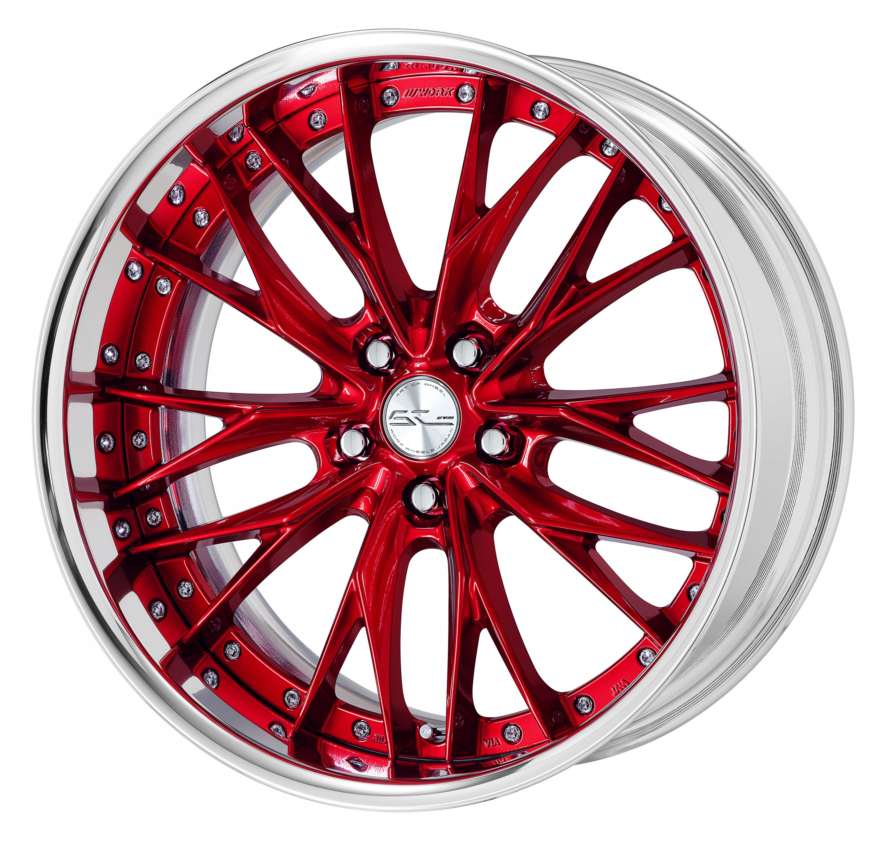 ■サイズ:20inch<br />
■ディスク:キャンディレッド(カスタム)<br />
■リム:FULL REVERSE(形状)/バフアルマイト(標準)<br />
■センターキャップ:スピン(標準)