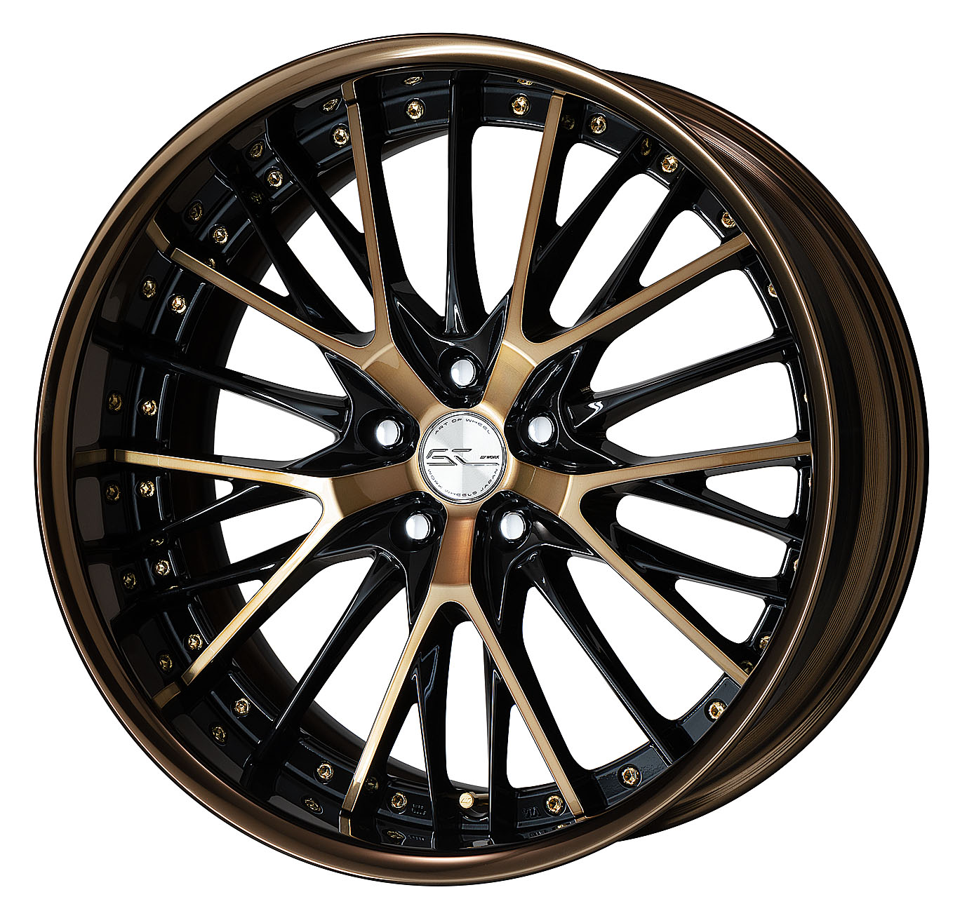 ■20inch ■Specifications: Black / Clear Bronze / Bronze Alumite Rim ■Gold Earrings Bolt / Gold Air Valve ■Center Cap (Standard)
