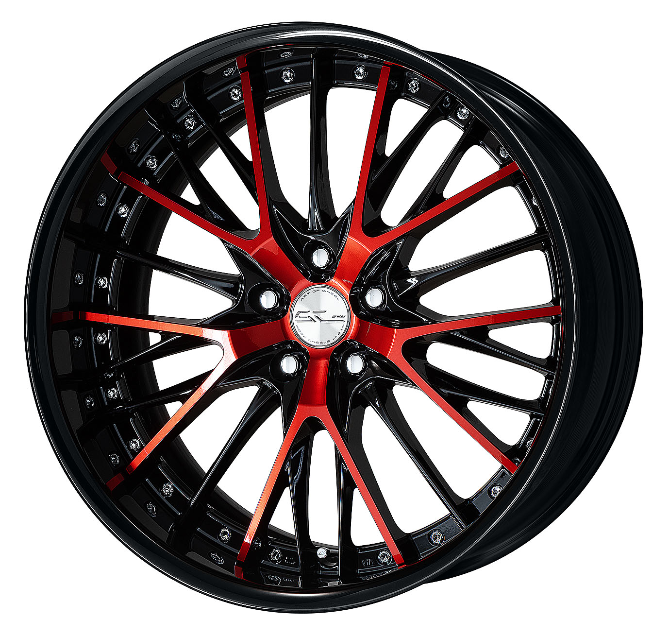 ■20inch ■Specifications: Black / Clear Red / Black Alumite Rim ■Center Cap (Standard)