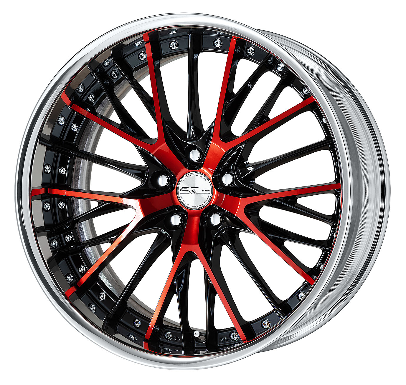 ■20inch ■Specifications: Black / Clear Red / Buff Anodized Rim (Standard) ■Center Cap (Standard)