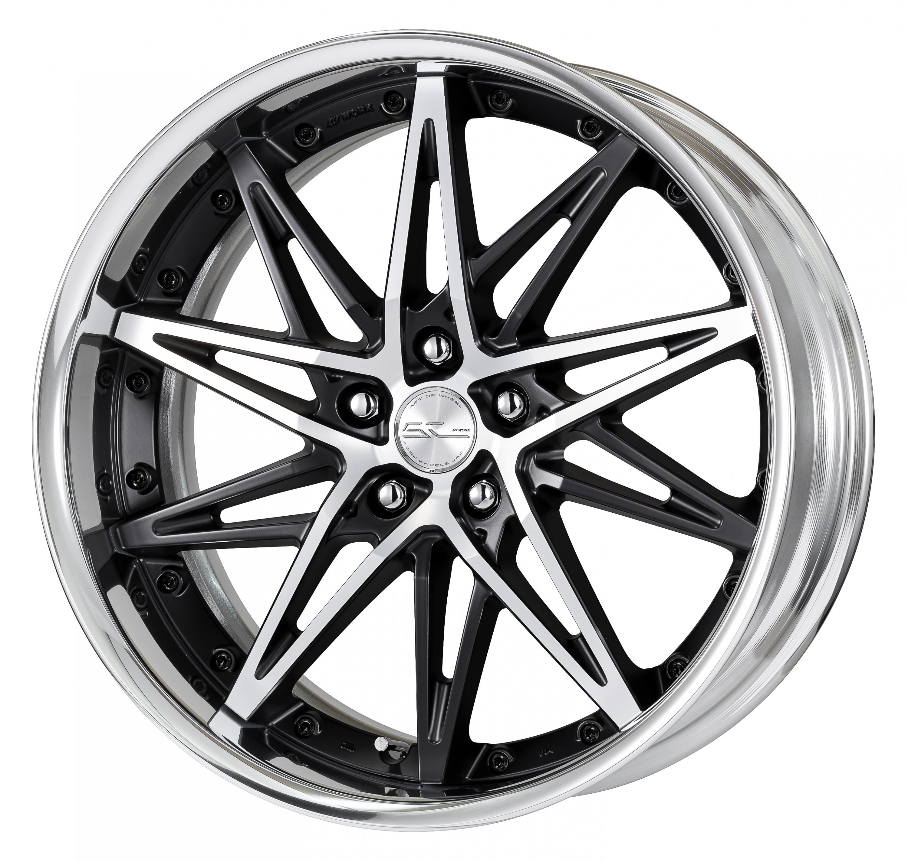 ■Size: 20-inch<br />
■Disc: Matte Black Cut Clear (Custom)<br />
■Rim: Full Reverse (Shape) / Buff Anodized (Standard)<br />
■Center Cap: Spun (Standard)<br />
■Piercing Bolt: Black Chrome Piercing Bolt (Custom)