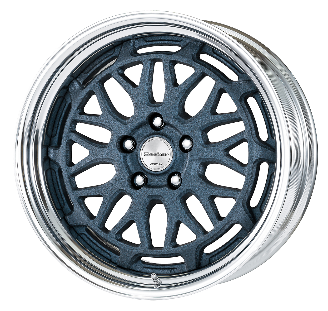 ■サイズ:18inch<br />
■ディスク:テスクチャーネイビーブルー(カスタム)<br />
■リム:STEP RIM(形状)/バフアルマイト(標準)<br />
■センターキャップ:標準