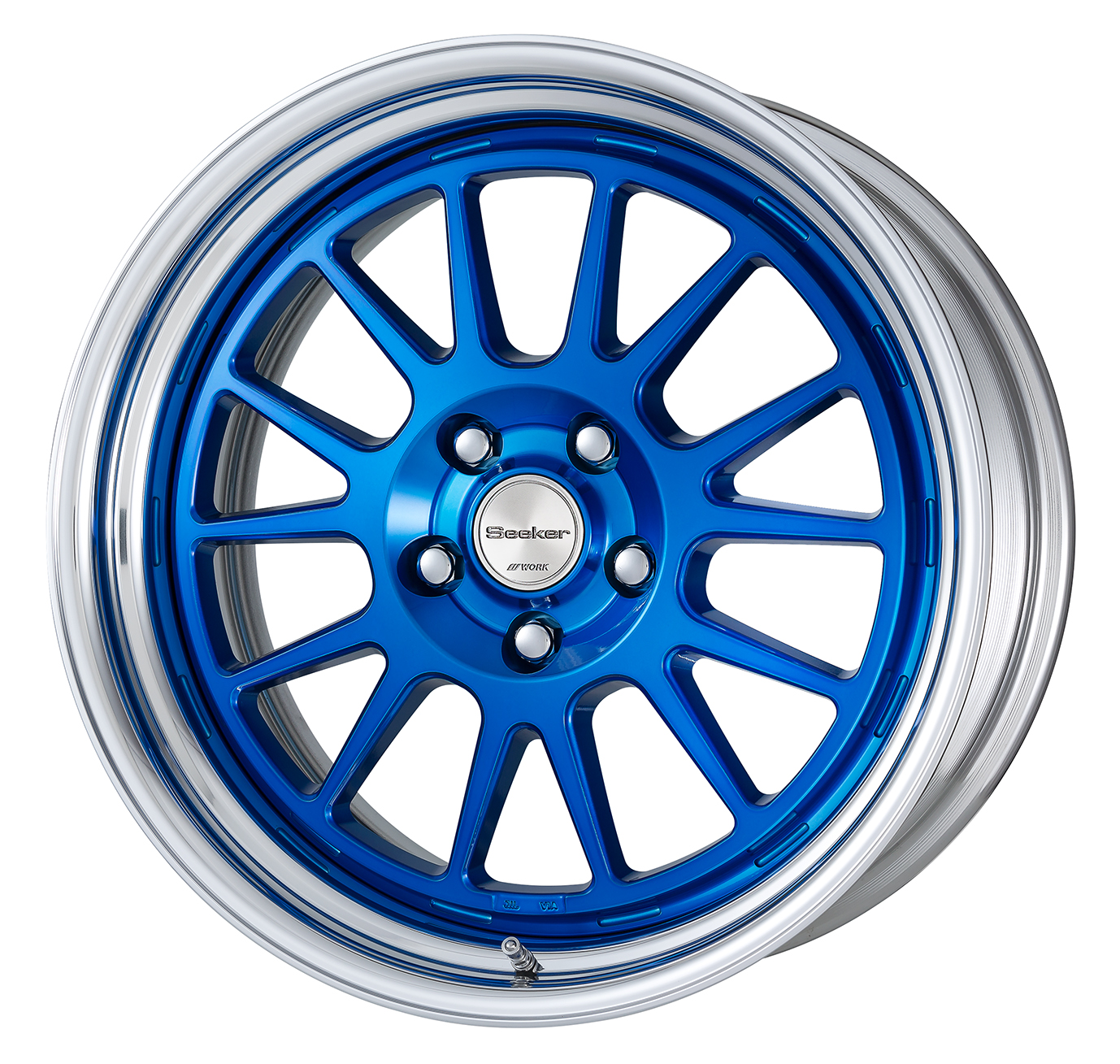 ■Size: 18-inch<br />
■Disc: Silver/Clear Blue (Custom)<br />
■Rim: Step Rim (Shaped)/Buff Anodized (Standard)<br />
■Center Cap: Standard