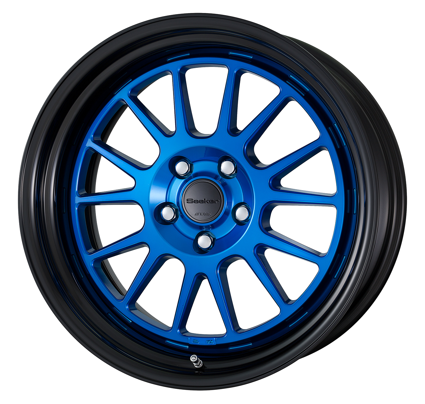 ■Size: 18-inch<br />
■Disc: Silver/Clear Blue (Custom)<br />
■Rim: Step Rim (Shape)/Black Anodized (Custom)<br />
■Center Cap: Matte Black (Select Option)