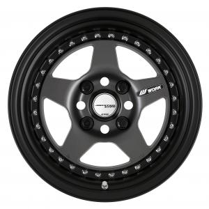 MATTE GUN METAL(MGM)+ Mat black anodized aluminum rim 15inch