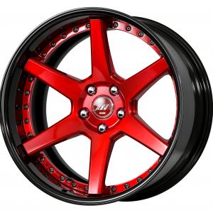 Clear Red Brushed (BUR) 19 inch Deep Concave B Set ※Color Rhythm Clear + COP: Black Alumite Rim (K)