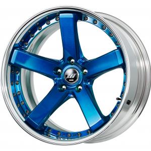 Clear Blue Brushed (BUL) 19inch Deep Concave B Set ※ Color Rhythm Clear