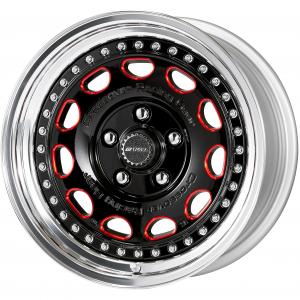 Colorism Clear: BLACK CHAMFER CLEAR RED (BRM) * 16inch 8.0J +13 5H-114.3