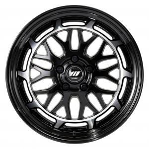 ■サイズ：18inch
■ディスク：ブラックカットクリアプラス(標準)
■リム：STEP RIM(形状)/ブラックアルマイト(カスタム)
■センターキャップ：ブラック・Wエンブレム(オプション)
■エアバルブ：ブラックエアバルブ(カスタム)