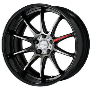 Glim Black(GTK)19inch 10.0J+23 DEEP-CONCAVE* COP: Black Anodized Rim Option Cap [FLAT TYPE Silver]