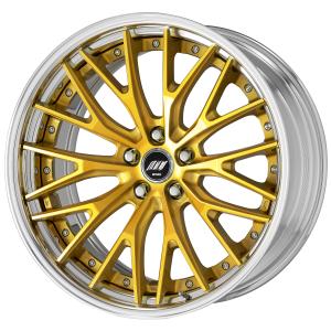 ■サイズ：20inch
■ディスク：ディープコンケイブ(形状)/インペリアルゴールド(カスタム)
■リム：STEP RIM(形状)/バフアルマイト(標準)
■センターキャップ：ブラック(標準)