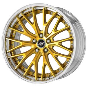 ■サイズ：20inch
■ディスク：ディープコンケイブ(形状)/インペリアルゴールド(カスタム)
■リム：STEP RIM(形状)/バフアルマイト(標準)
■センターキャップ：ブラック(標準)