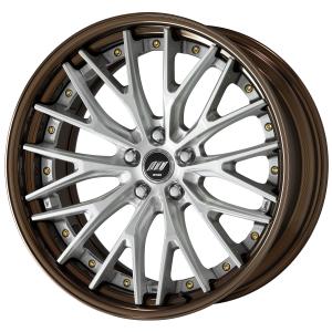 ■サイズ：20inch
■ディスク：ディープコンケイブ(形状)/ブラッシュド(標準)
■リム：STEP RIM(形状)/ブロンズアルマイト(カスタム)
■センターキャップ：ブラック(標準)
■ピアスボルト：ゴールドピアスボルト(カスタム)
■エアバルブ：ブラックエアバルブ(カスタム)