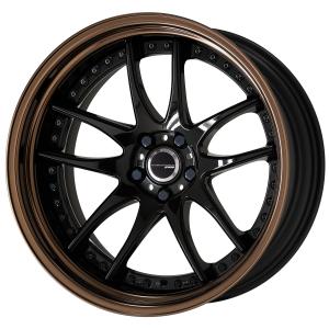■サイズ：20inch
■ディスク：ディープコンケイブ(形状)/ブラック(標準)
■リム：STEP RIM(形状)/ブロンズアルマイト(カスタム)
■センターキャップ：FLAT TYPE ブラック(オプション)
■ピアスボルト：ブラッククロームピアスボルト(カスタム)
■エアバルブ：ブラックエアバルブ(カスタム)